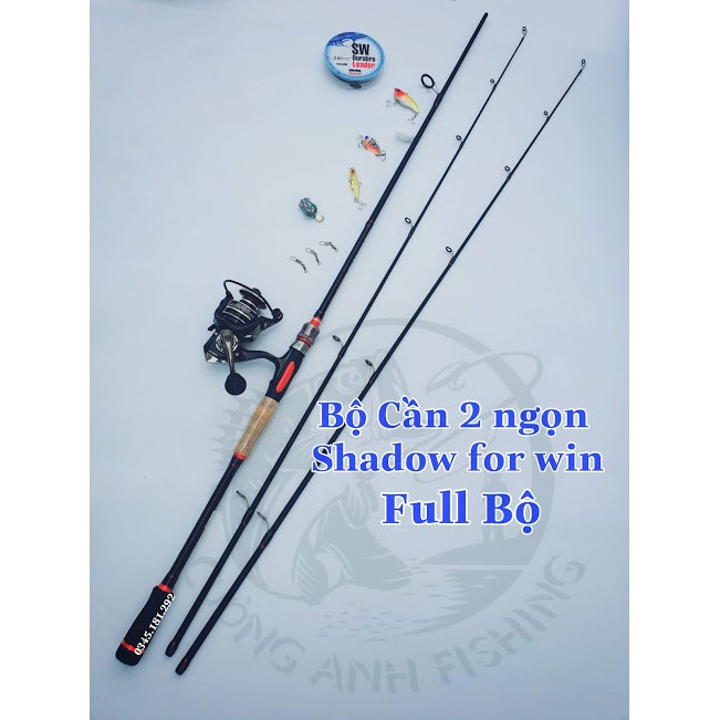 Bộ Cần Câu Lure Đứng Shadow For The Win 2 Ngọn M và ML ,  Máy Deukio AC , Bộ Cần Lure Lóc