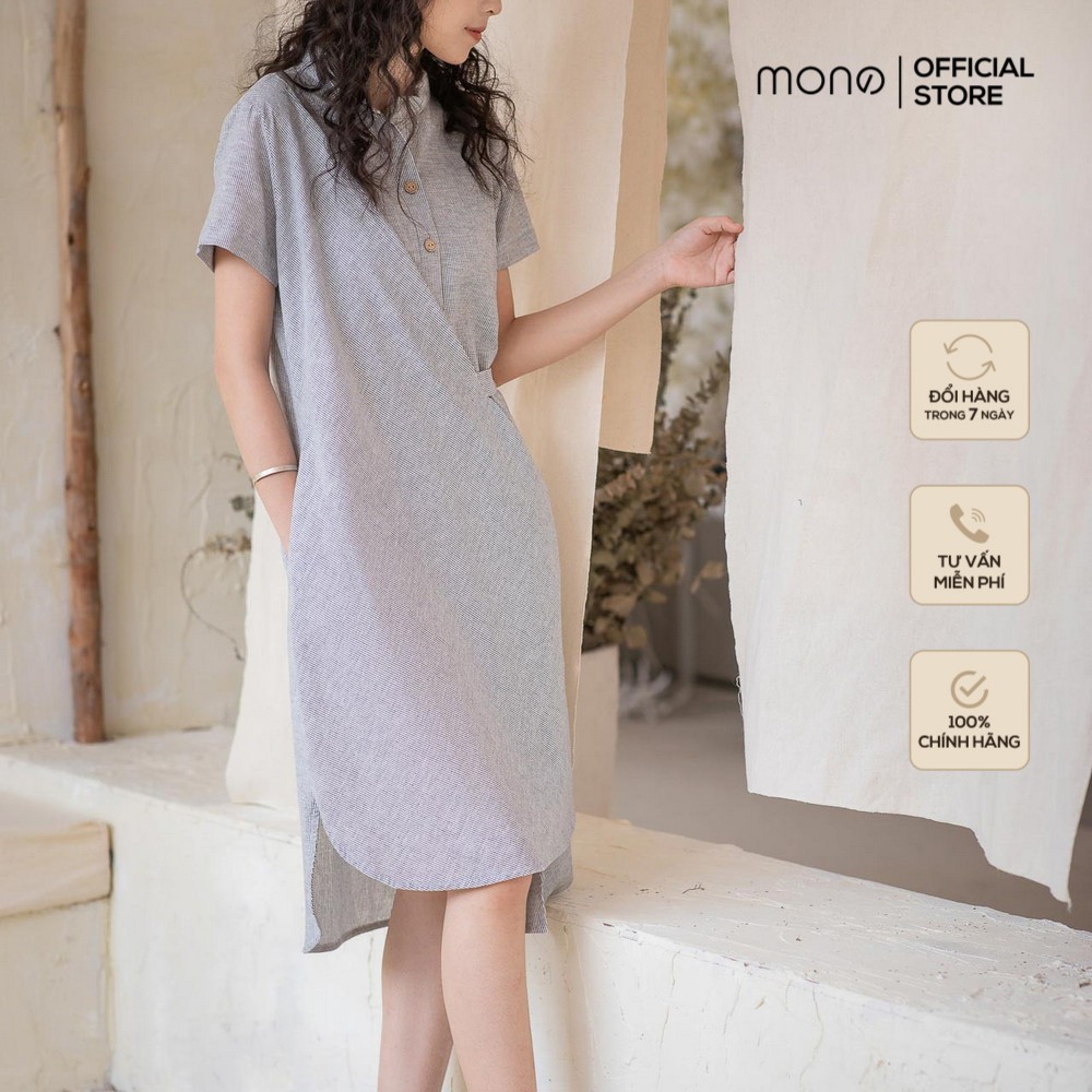 Váy kiểu nữ vải linen tự nhiên thiết kế MONO