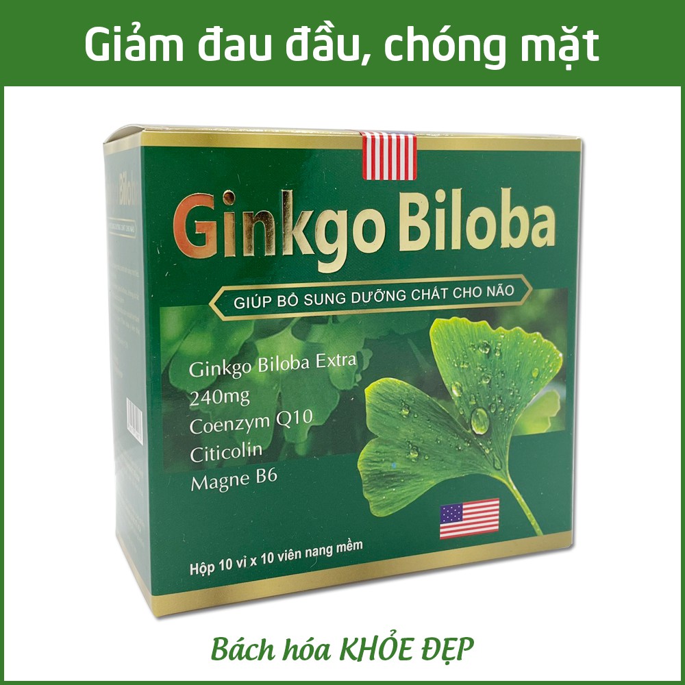 Hoạt huyết dưỡng não Ginkgo Biloba Extract 240mg - Hộp Xanh lá 100 viên | BigBuy360 - bigbuy360.vn