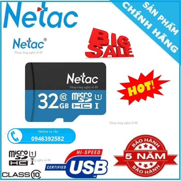 Thẻ nhớ Netac 32GB- BH 5 năm