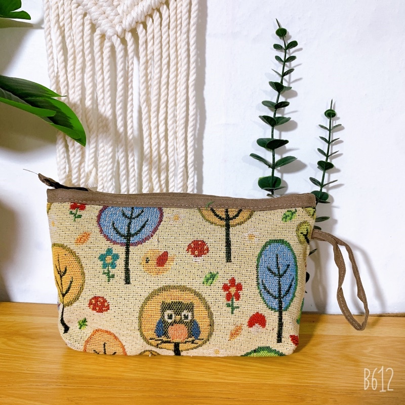 Túi đựng Mỹ phẩm thổ Cẩm hình cú