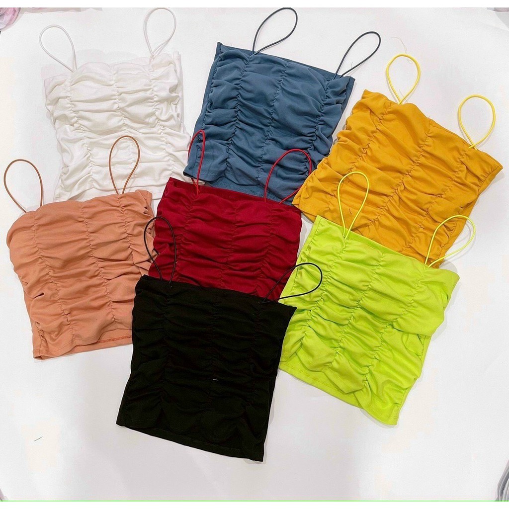 Áo borip hai dây thân nhún xinh đẹp TTKXA0059