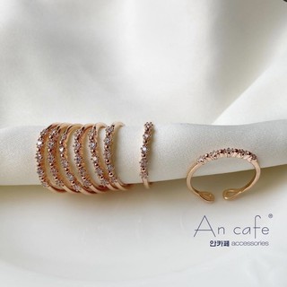 Nhẫn nữ basic đính đá freesize thời trang Hàn Quốc