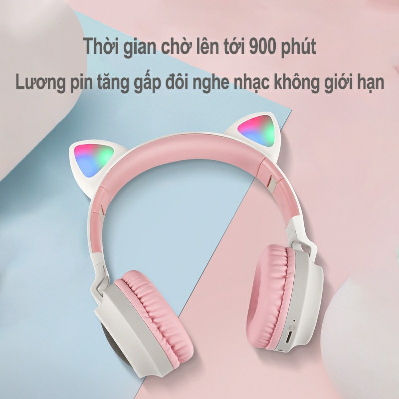 Free Ship 🎁🎁🎁Tai nghe tai mèo bluetooth Cat Ear BT028C - Tai phone không dây âm thanh sống động, thiết kế trẻ trung | BigBuy360 - bigbuy360.vn