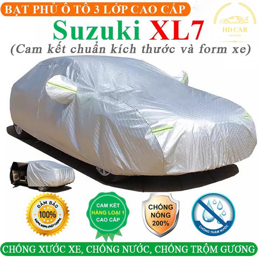 Bạt Phủ Xe Ô Tô SUZUKI XL7 3 Lớp Ép Nhiệt Tráng Nhôm, Chống Nắng, Chốn