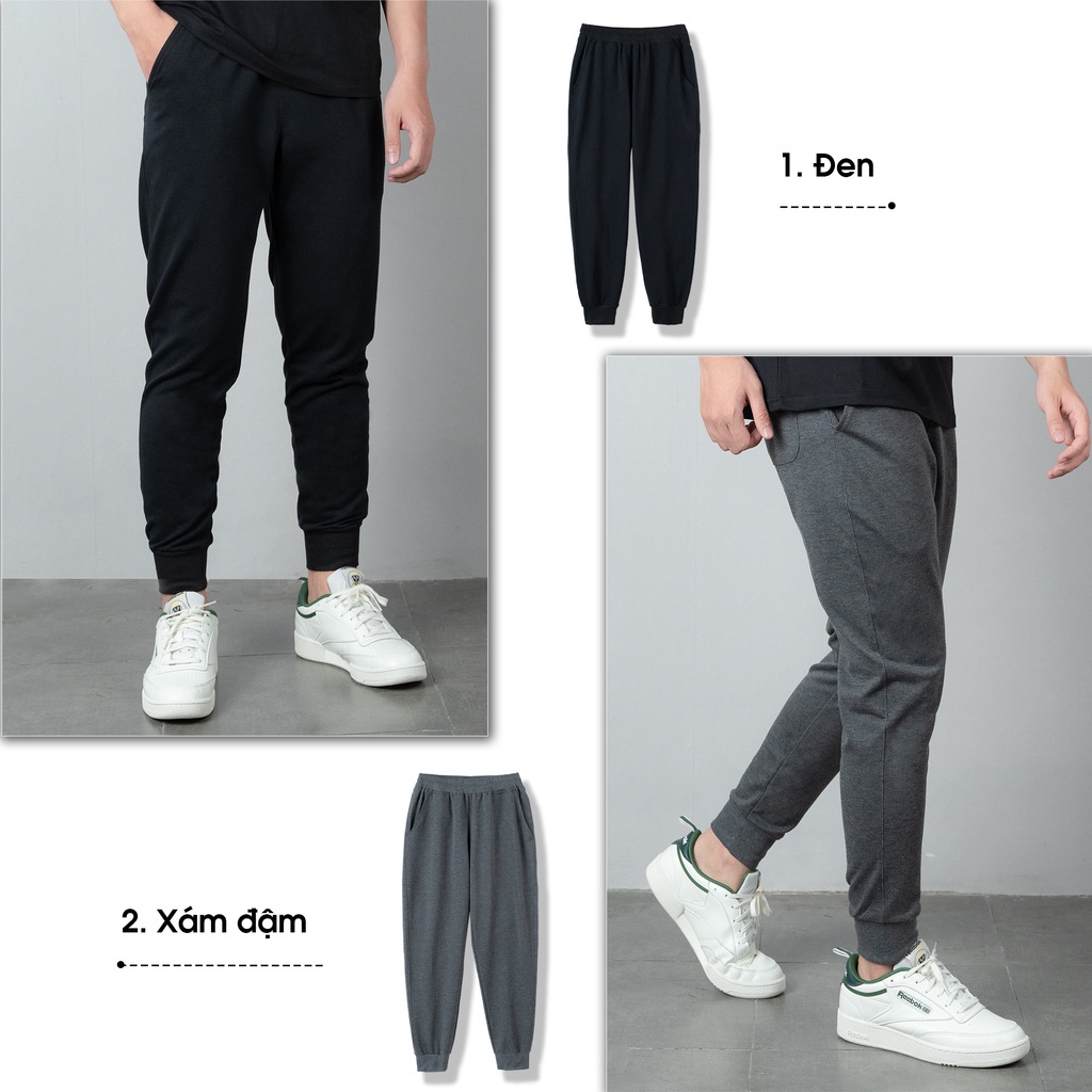 Quần Jogger nam 1991 Official Store Chất Liệu Nỉ Da cá thể thao vải trơn 3 màu thời trang
