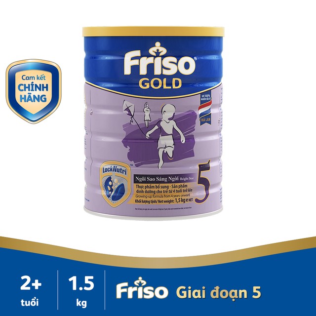 Sữa bột Friso Gold 5 1,5kg (từ 4 tuổi trở lên) date 2021