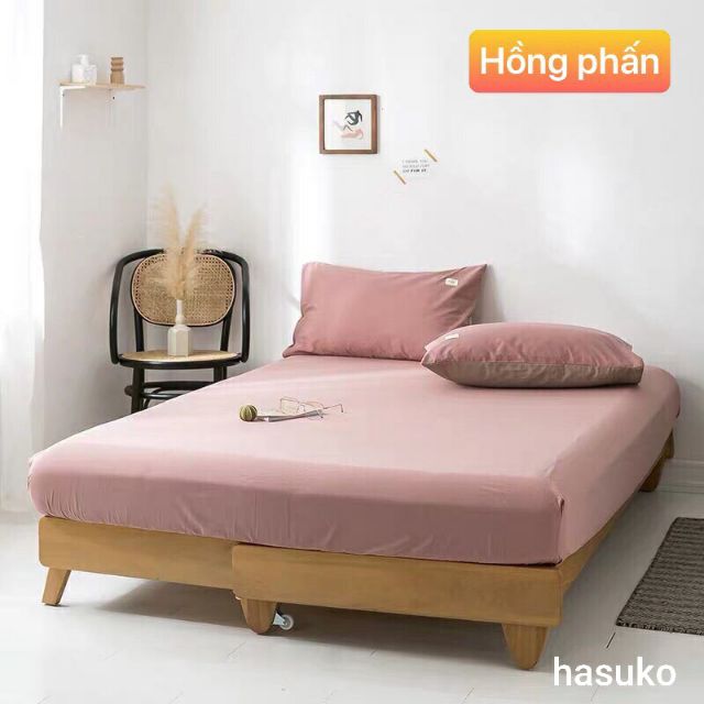 Sét ga gối đũi cotton tici cao cấp nhập khẩu HASUKO gồm 1 ga chun và 2 vỏ gối đủ màu đủ mọi kích thước | BigBuy360 - bigbuy360.vn