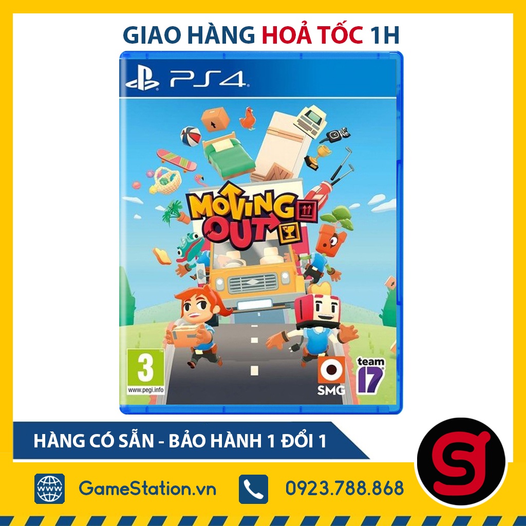 Đĩa Game PS4: Moving Out - hệ EU