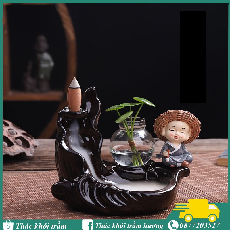 Thác Khói Trầm Hương CHÚ TIỂU XANH  BÊN SUỐI, thác khói chảy ngược tặng 10 nụ trầm thơm | BigBuy360 - bigbuy360.vn