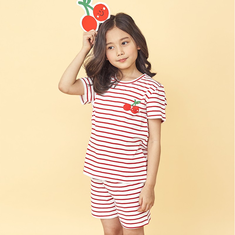 Đồ bộ thun cotton ngắn tay cho bé trai, bé gái mặc nhà mùa hè Unifriend Hàn Quốc U2021-4. Size đại trẻ em 3-10 tuổi.