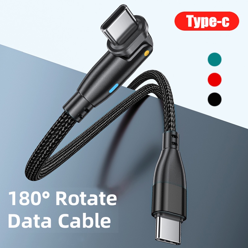 Cáp Sạc Nhanh 3A 60W Type C Xoay 180 Độ
