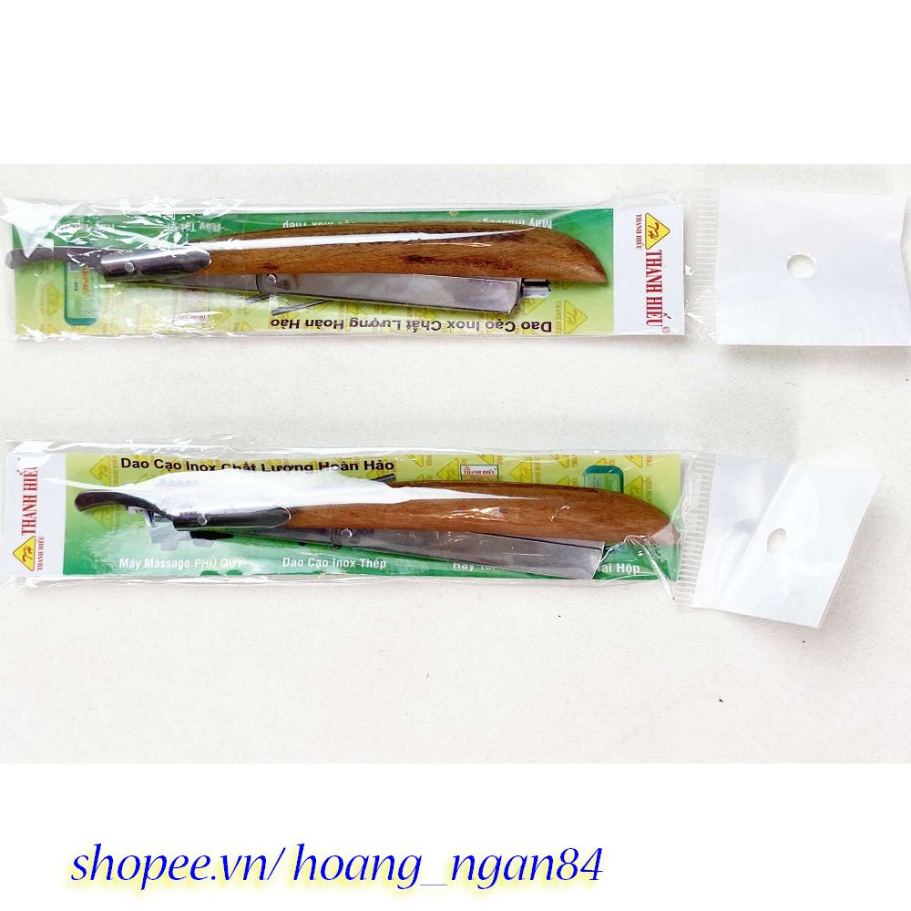Dao cạo lông mặt, tỉa lông mày, cạo râu, thay lưỡi, cán gỗ