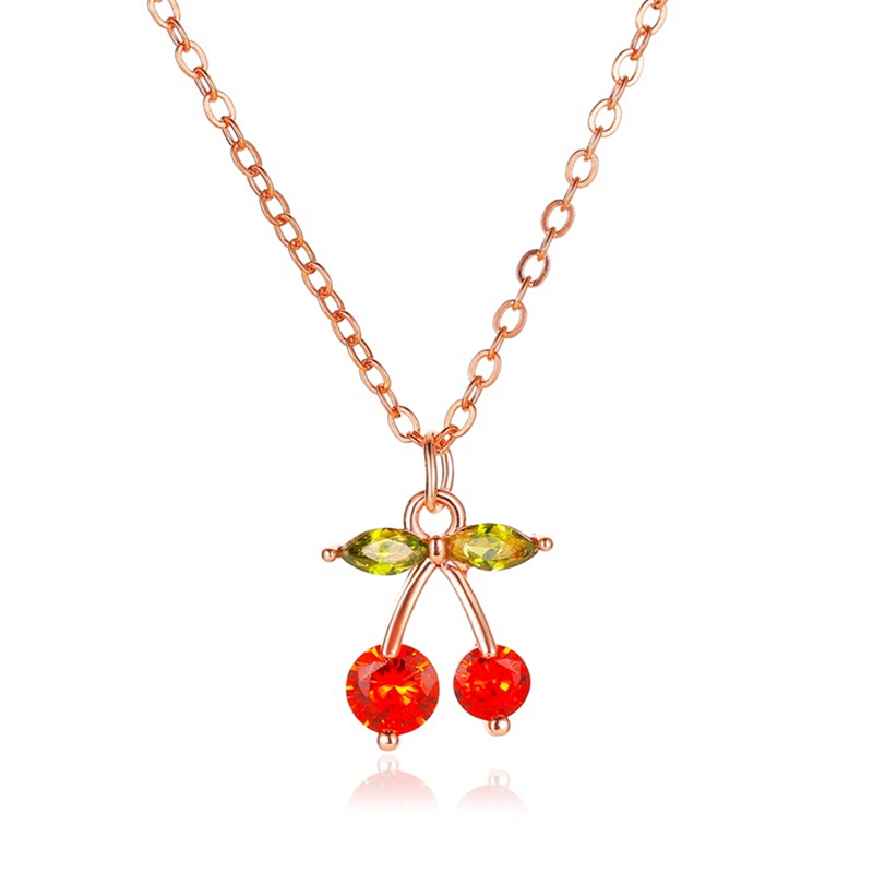 Dây Chuyền Hợp Kim Hình Trái Cherry Xinh Xắn