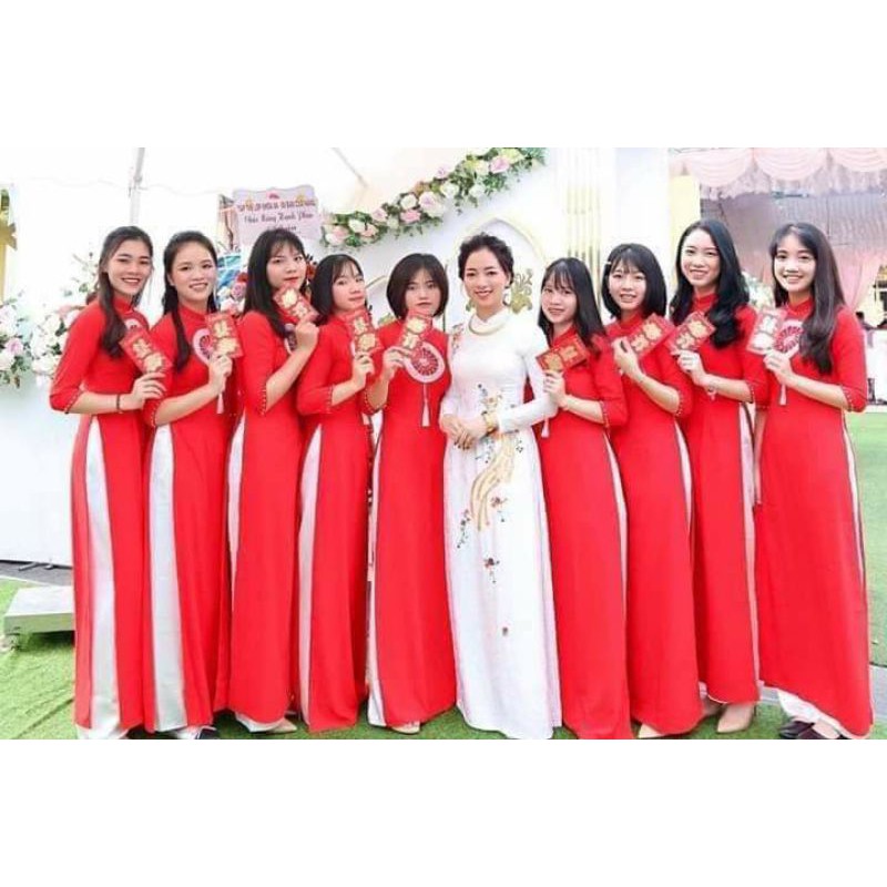 Áo dài phụ dâu siêu rẻ  - Long Mỹ Siêu Rẻ