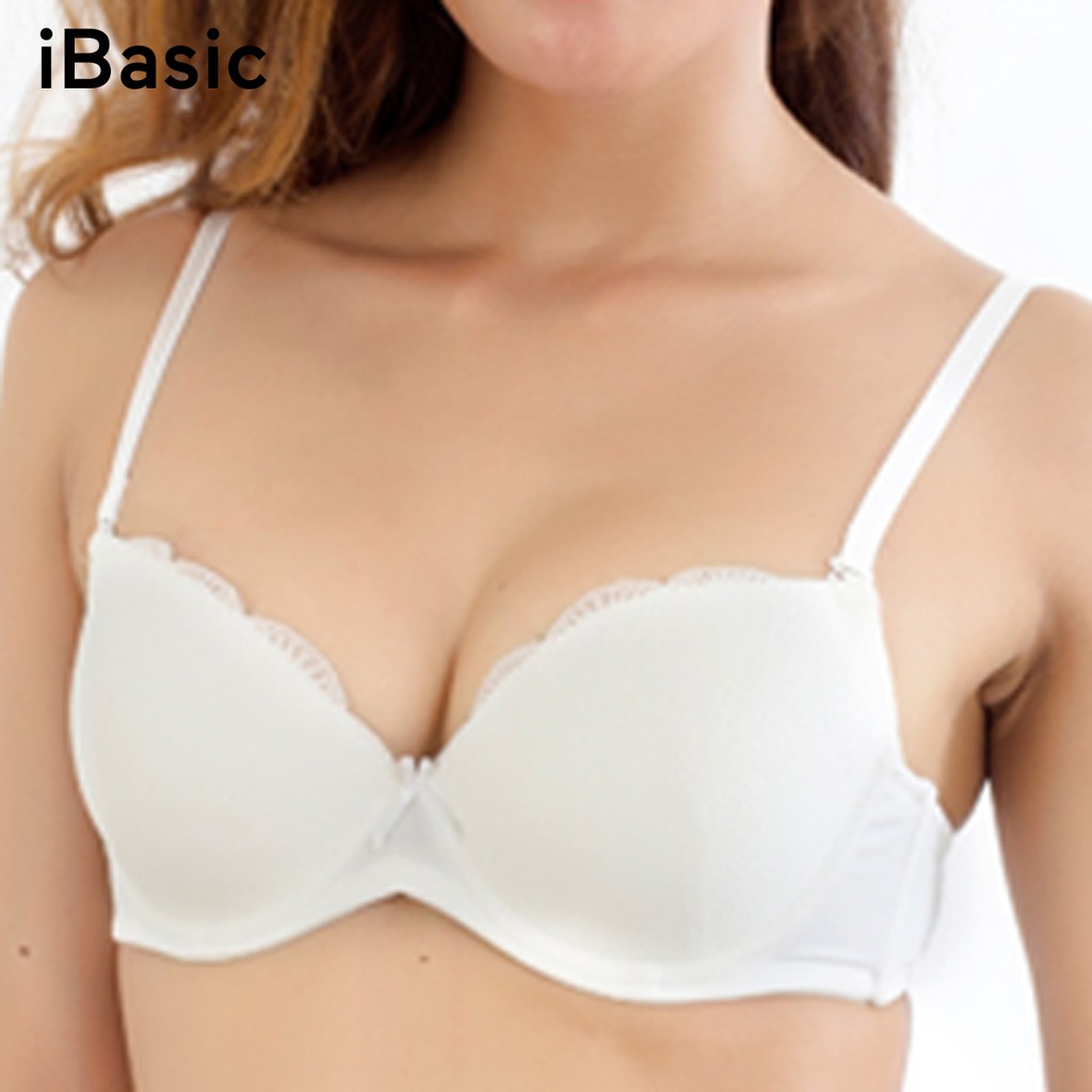 Áo ngực có gọng mút dày demi phối ren iBasic VA130