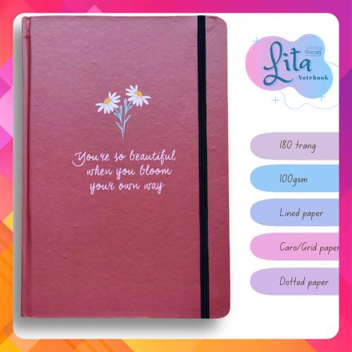Lita 3 - Sổ tay Tea size A5 100gsm giấy kẻ ô, chấm