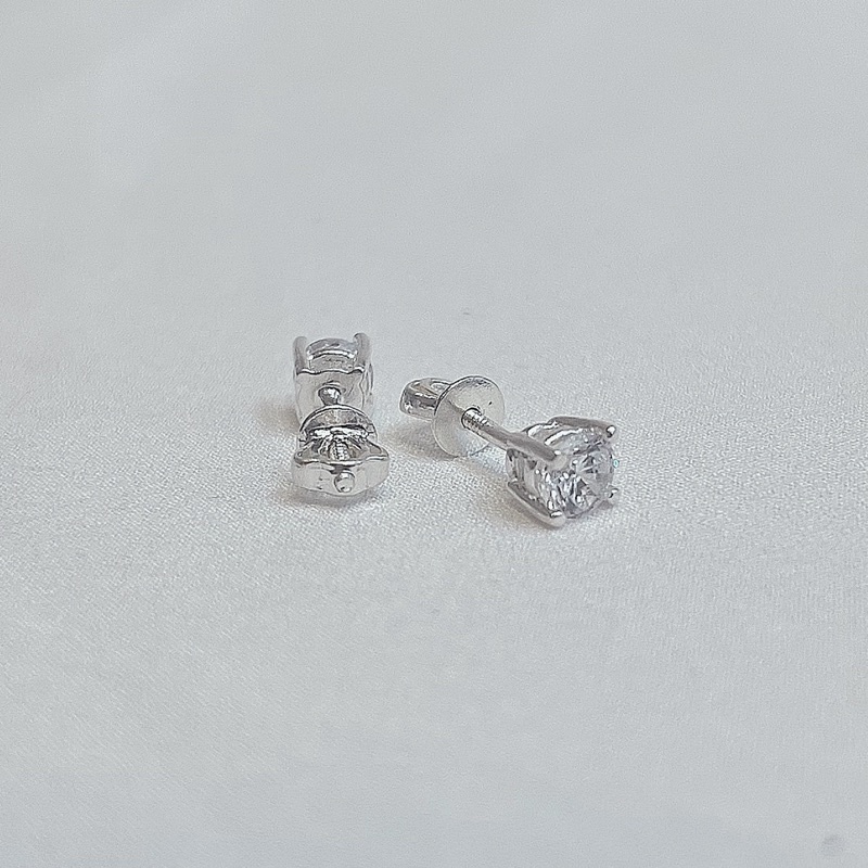 KHUYÊN TAI NỤ CHỐT XOÁY CHUẨN BẠC S950