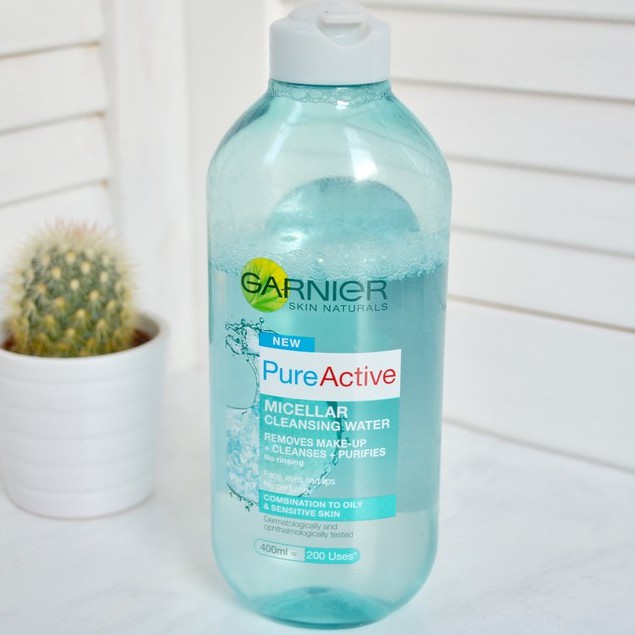 Nước Tẩy Trang Garnier Xanh Cho Da Dầu Mụn Pure Active Micellar Cleansing Water (400 ml) - 2016 Skincare