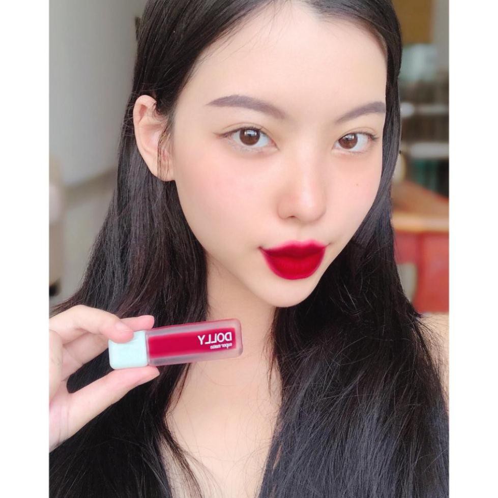 [03 Đỏ BURGUNDY] Son Kem Lì Dolly Super Matte Không Chì Màu Đỏ BURGUNDY Tách Sét | BigBuy360 - bigbuy360.vn
