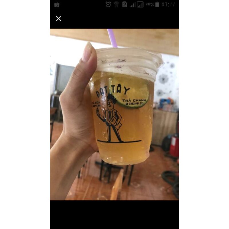 500 Ly PP 360ml đựng trà sữa in theo yêu cầu
