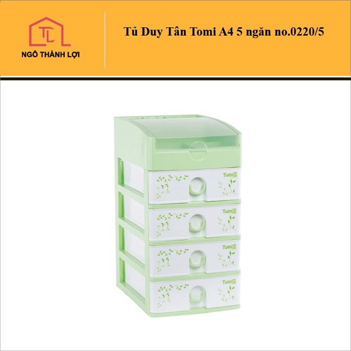 Tủ nhựa Duy Tân Tomi A4 5 ngăn (tầng) 26 x 34 x 50 cm 220/5 màu ngẫu nhiên