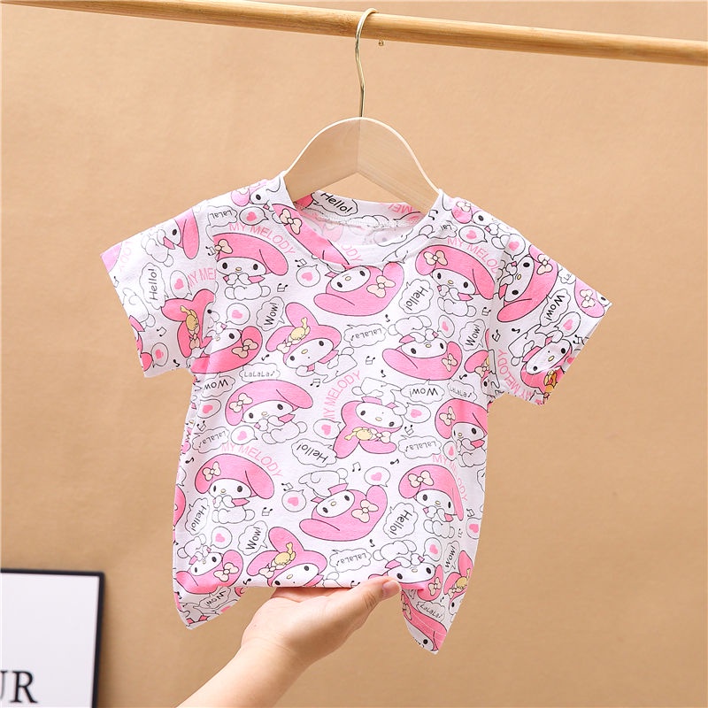 Áo Thun Cotton Ngắn Tay In Hoạt Hình Thời Trang Mùa Hè Hàn Quốc Dành Cho Trẻ 2022