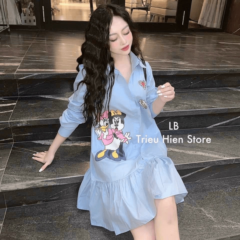 ĐẦM  SUÔNG SƠ MI THANH LỊCH CÁ TÍNH SÀNH ĐIỆU THỜI TRANG HÈ