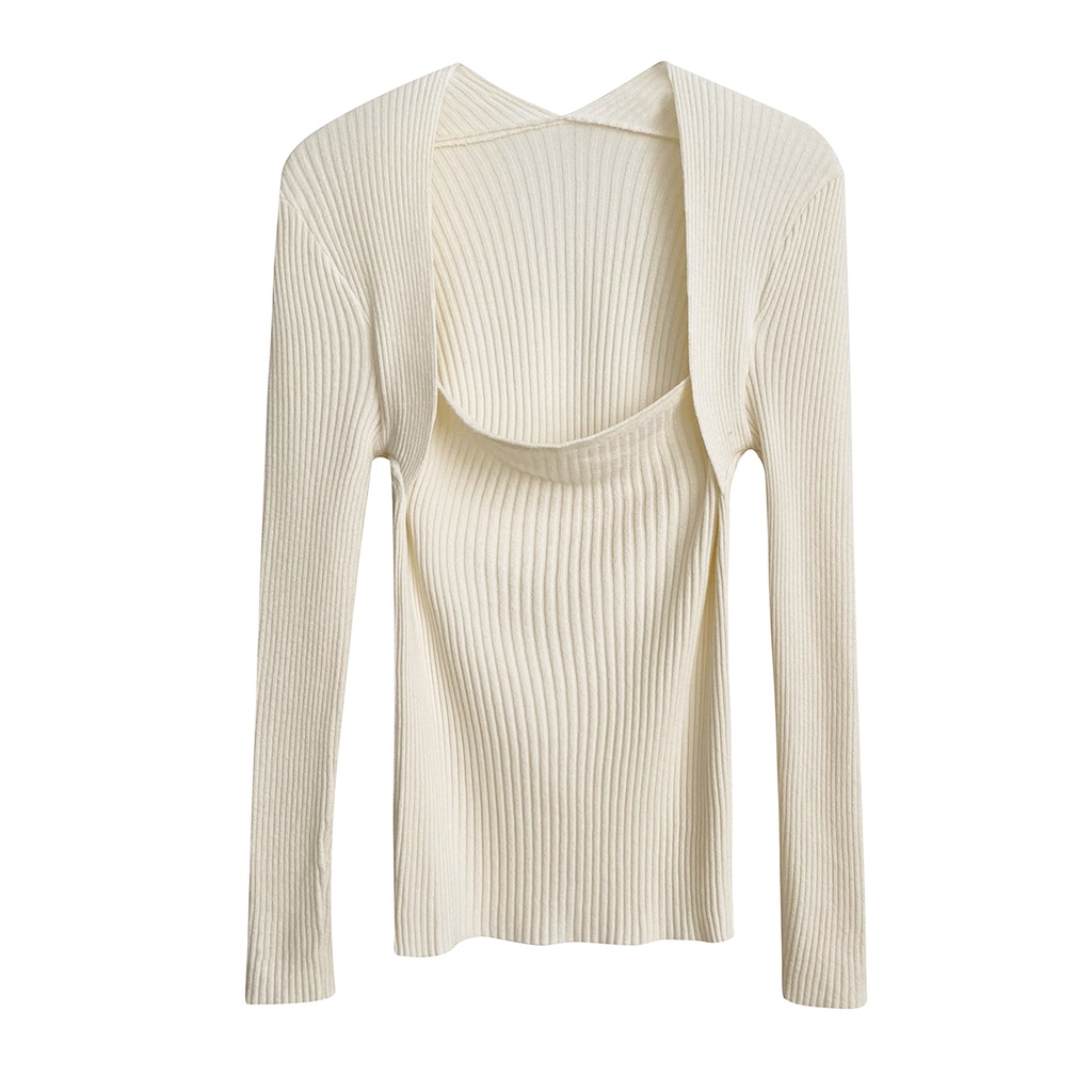 Áo dệt kim màu sắc đơn giản phong cách Hàn Quốc