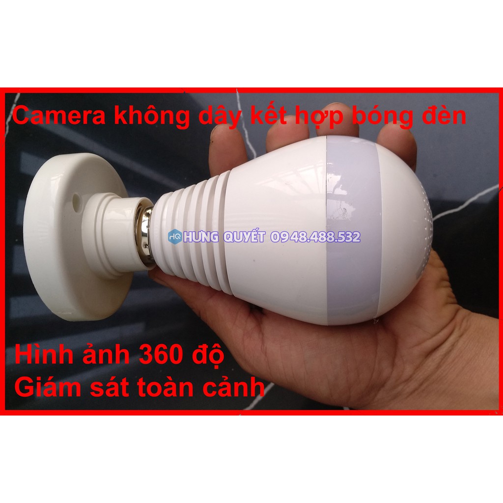 Camera Wifi IP không dây kết hợp Bóng điện quan sát toàn cảnh 360°  V380 Pro | BigBuy360 - bigbuy360.vn