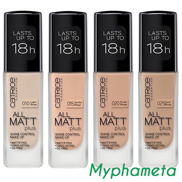 Kem nền Catrice ALL MATT PLUS 18h mỏng mịn, không bí da 30ml | BigBuy360 - bigbuy360.vn