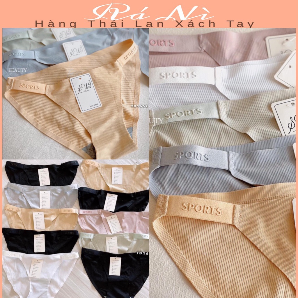 Set 10 Cái Combo 10 Cái Quần Lót Su Dây Gân ZH Chuẩn Thái Lan Thể Thao Dập Nổi Chữ Sport