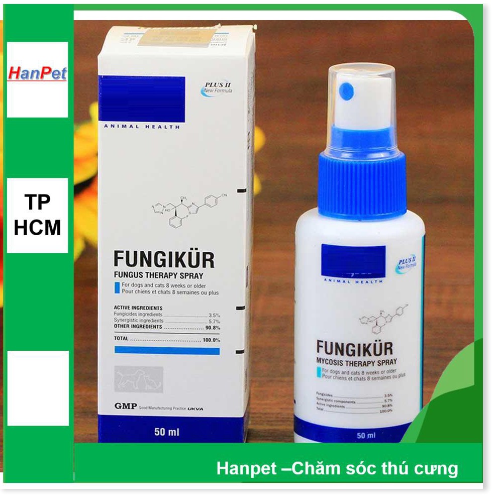 Mitecyn & Fungikur 50ml Diệt ve ghẻ bọ chét trên chó, Diệt nấm chó và nấm mèo