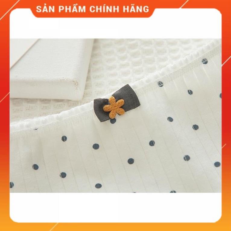 Quần Lót Nữ ❤️ Quần Cotton Nữ Gân Tăm Dễ Thương Kháng Khuẩn 0126
