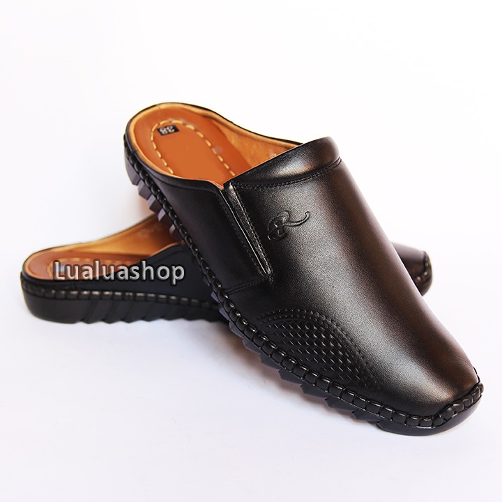 Giày sục nam da thật S34. Bảo hành 12 tháng | BigBuy360 - bigbuy360.vn