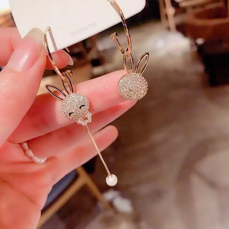 Khuyên Tai Dài Hình Thỏ Dễ Thương Cho Nữ