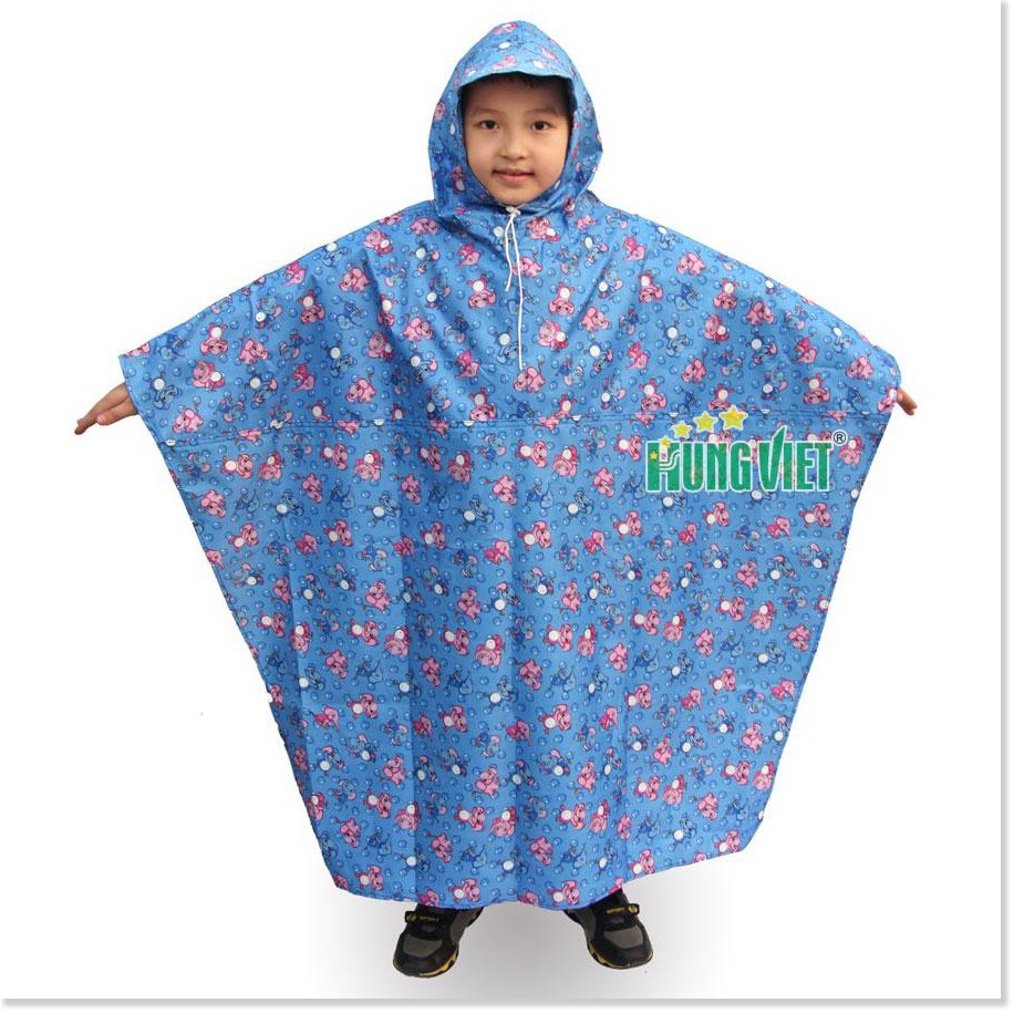 Áo mưa trẻ em  BH 1 THÁNG   Áo mưa bít cho trẻ em, hàng loại 1, chất liệu vải dù cao cấp chống thấm nước 3324