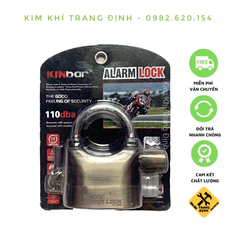 Ổ khoá báo động chống trộm KINBAR màu đồng