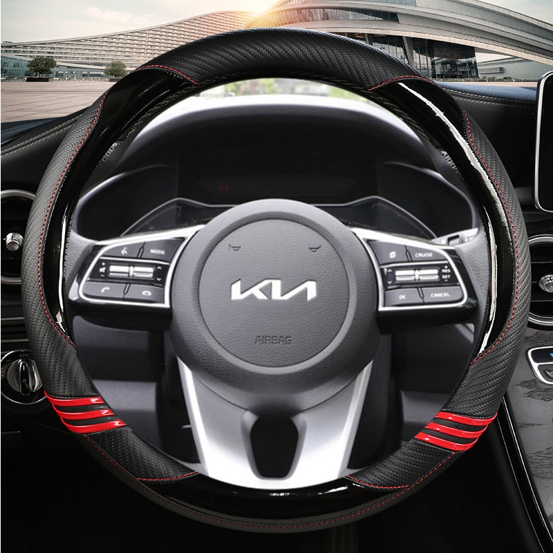 Bao Da Bọc Vô Lăng Xe Hơi 38cm 15" Cho Kia Ceed Sportage Picanto Cerato Seltos Soul Rio 3 4 5 K3 K5 2022