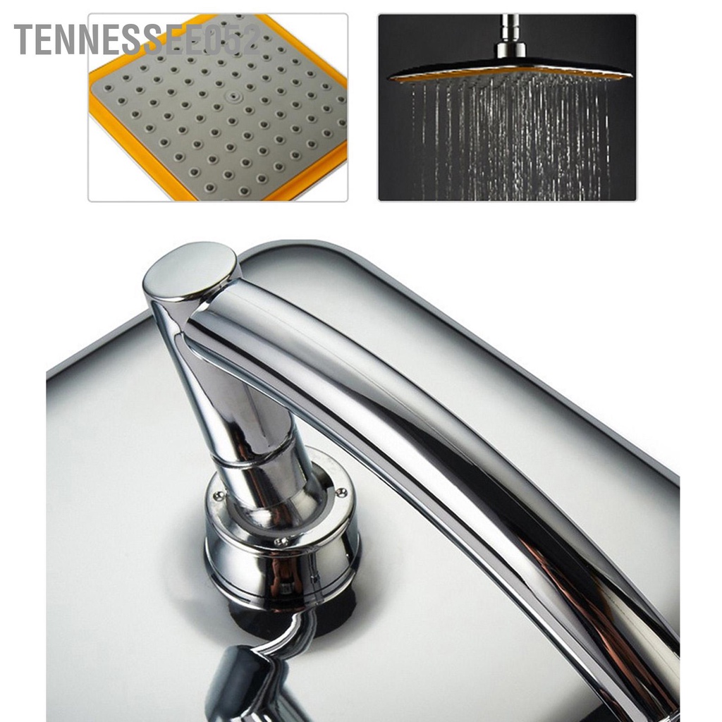 Hàng HOT Đầu vòi hoa sen hình vuông Bát sen tăng áp Điều chỉnh đa năng Phòng tắm tăng trên cùng【Tennessee052】