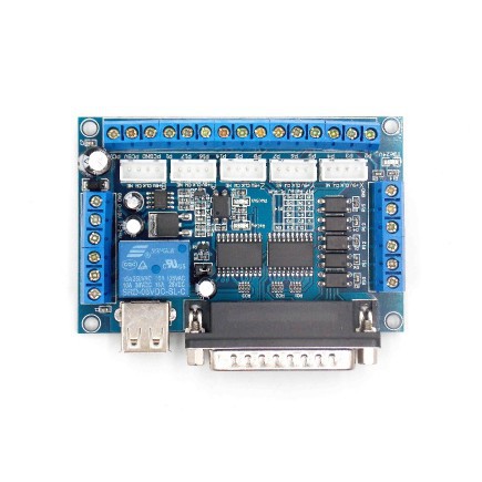 Bo Mạch Chủ Động Cơ Bước 5 Trục CNC Mach3 + Cáp USB