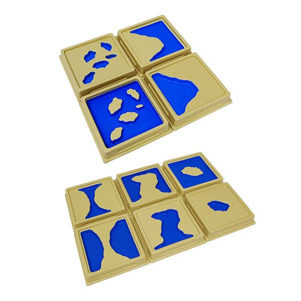 Giáo cụ Montessori - Các loại hình địa lý tạo thành từ đất và nước