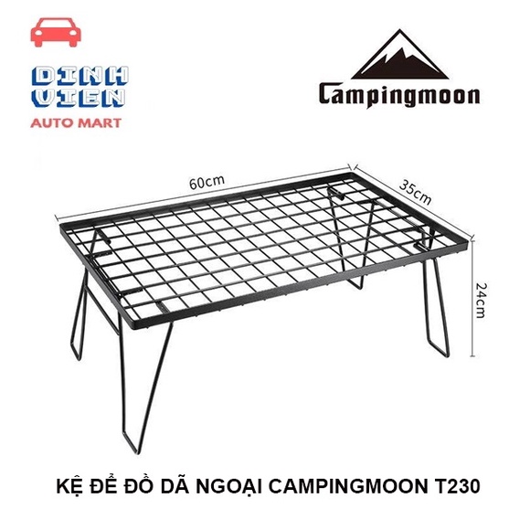 Bộ 2 Kệ CAMPINGMOON T-230 2T Kèm Túi Đựng Màu đen