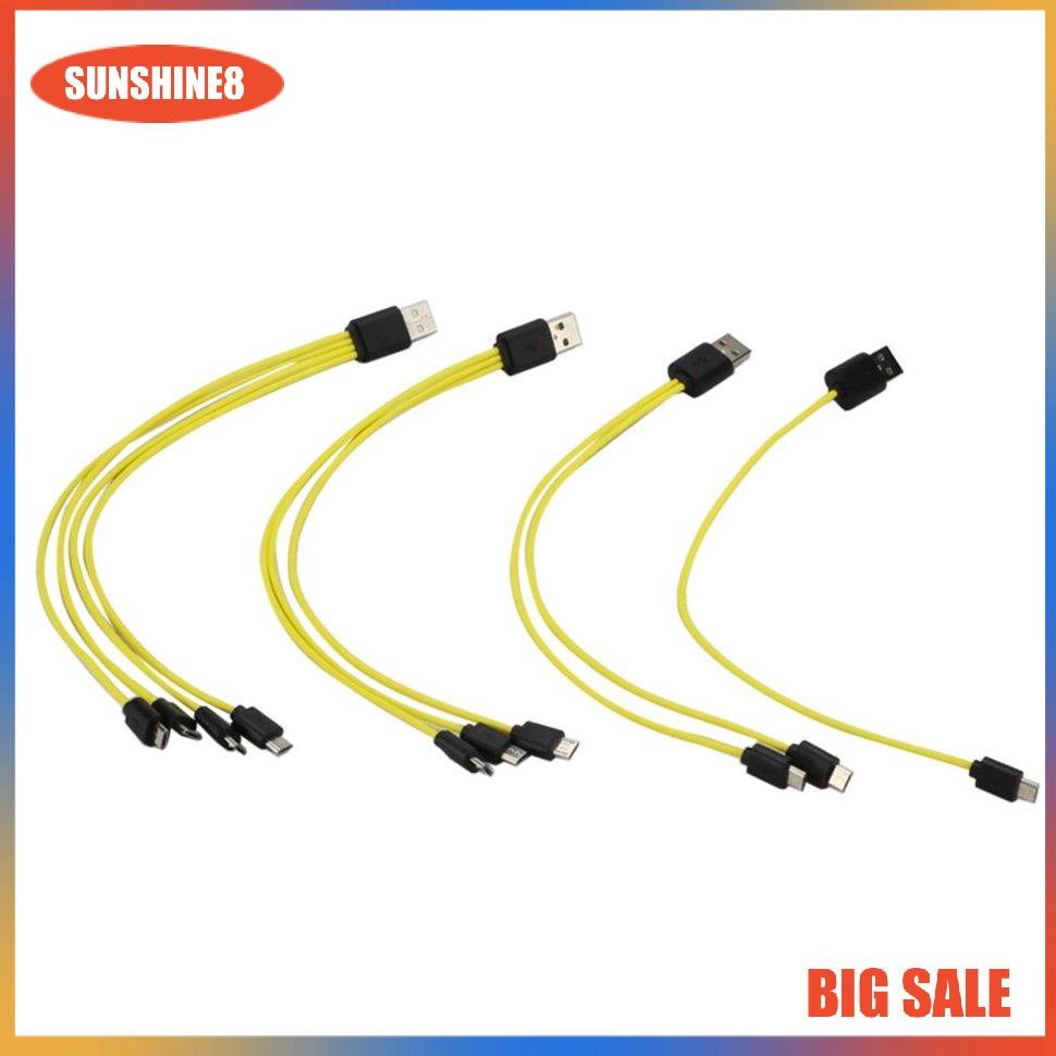 【SUN】[NEW]ZNTER One Drag 1/2/3/4 Micro USB Charging Cable for USB Rechargeable Batteries