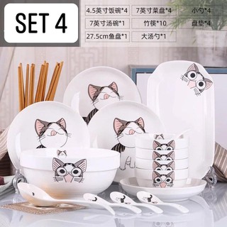 Sét 29 chi tiết bát đĩa hoạt hình