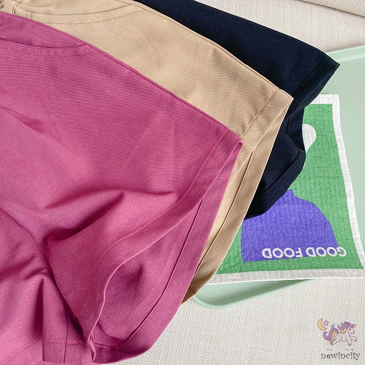 Quần Short Thể Thao Màu Sắc Đơn Giản Phong Cách Hàn Quốc Cho Bé Gái
