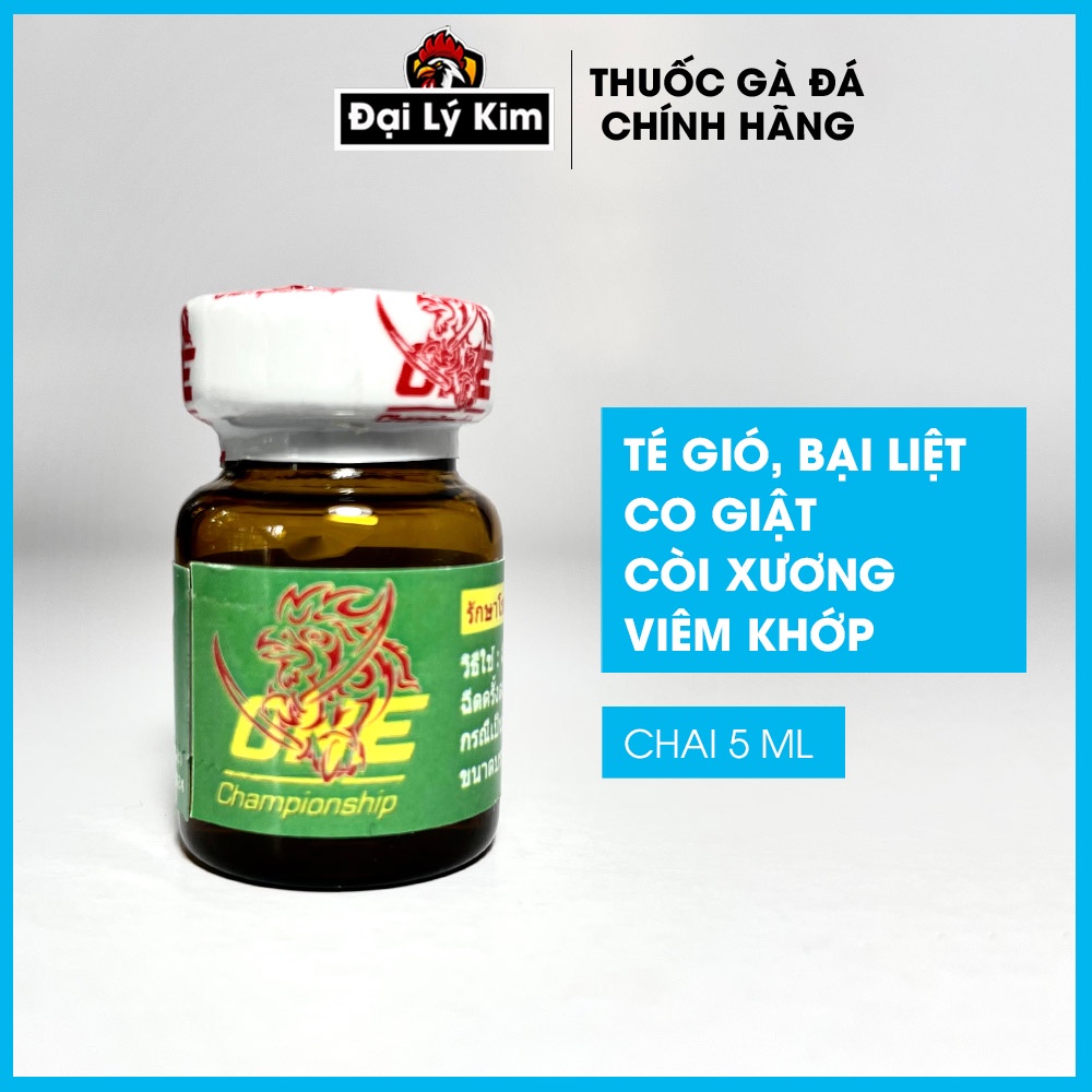 Sản phẩm cho gà té gió One Xanh, chai 5ml, nhập khẩu Thái Lan chính hãng