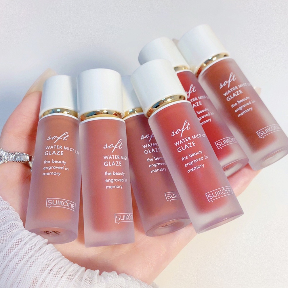 [Hàng mới về] Son bóng nhung lì dạng lỏng không gây khô môi màu sắc thời trang lâu trôi cho học sinh