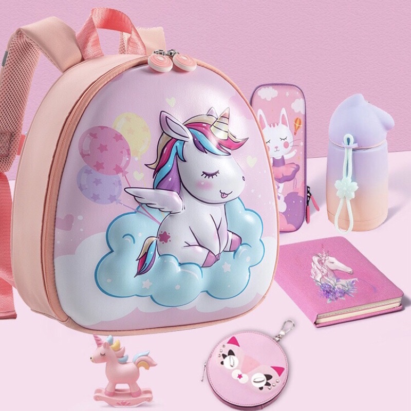 Balo pony, khủng long cao cấp siêu nhẹ cho bé yêu đi học mầm non, mẫu giáo