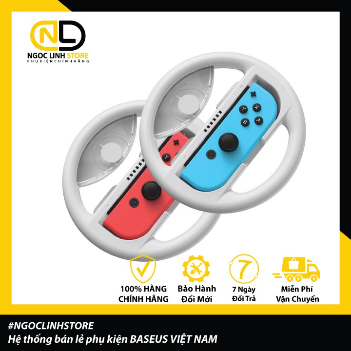 Bộ tay cầm bánh xe ô tô Baseus 2x cho bàn điều khiển Joy-Con sang Nintendo Switch